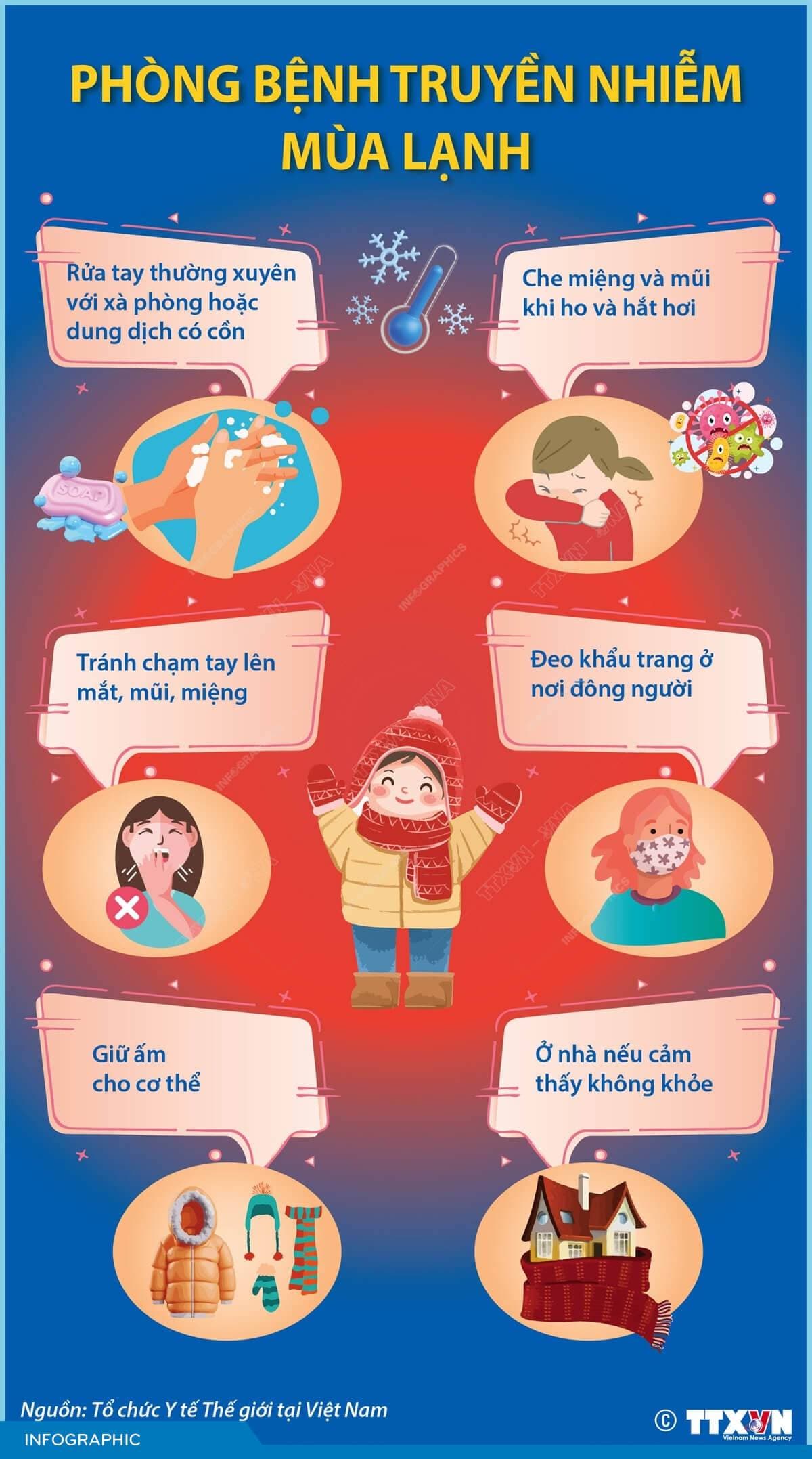 Phòng bệnh truyền nhiễm mùa lạnh