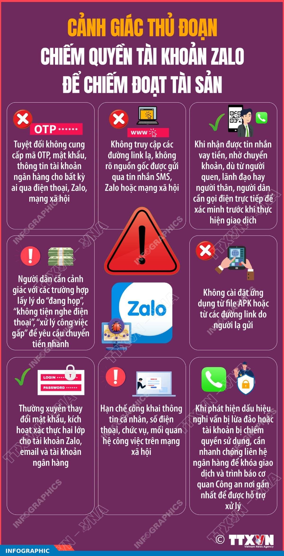 Cảnh giác thủ đoạn chiếm quyền tài khoản Zalo để chiếm đoạt tài sản